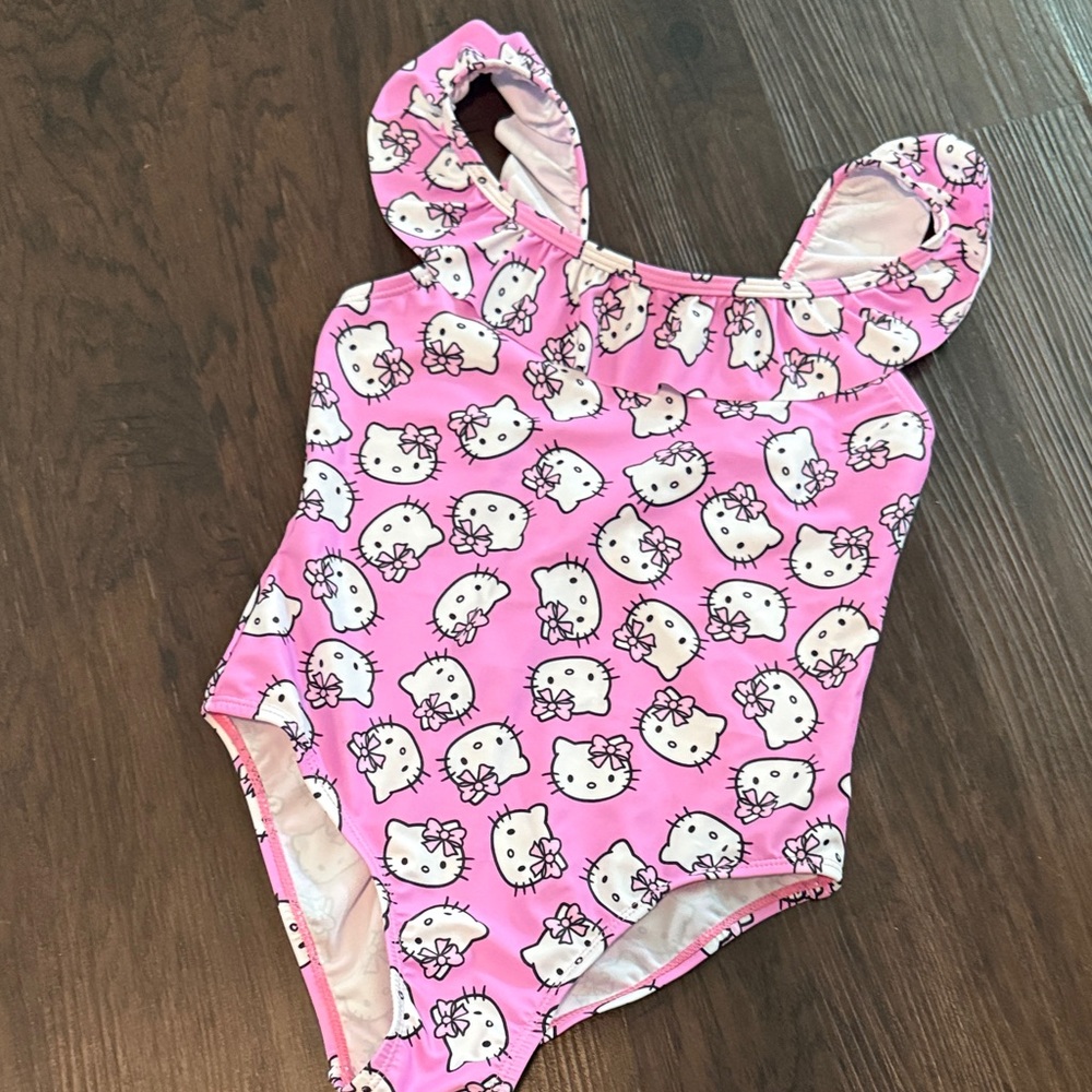 New Pink Hello Kitty One-Piece Swimsuit 6 130